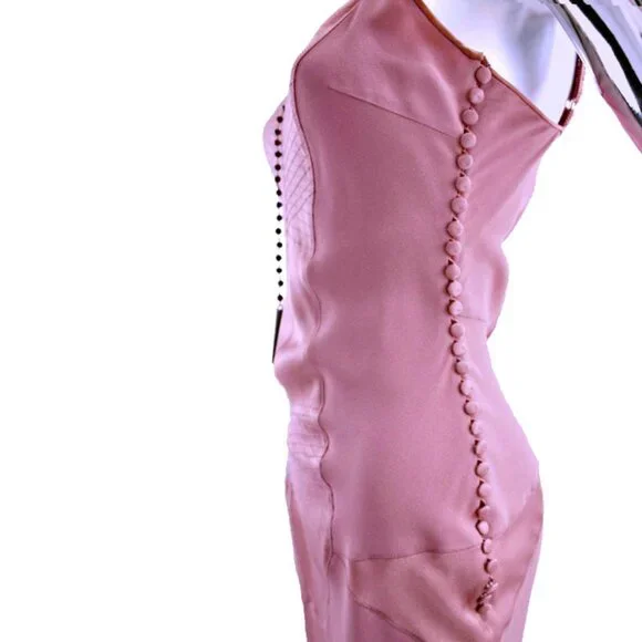 JOHN GALLIANO Vintage Fall 2000 On-The-Bias Lingerie Inspired Cocktail Dress - Picture 8 of 11